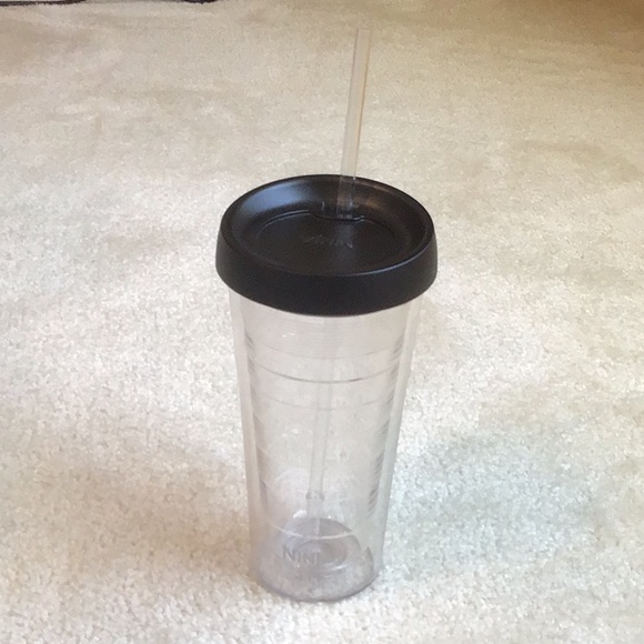 NWOT Ninja Tall Clear Tumbler with Lid and Reusable Straw - Picture 1 of 9